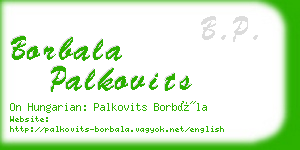 borbala palkovits business card